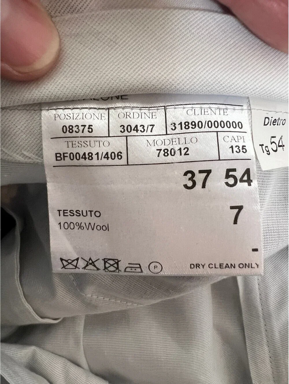 Canali Men's Wool Dress Pants Blue Size 37 (EU Size 54)